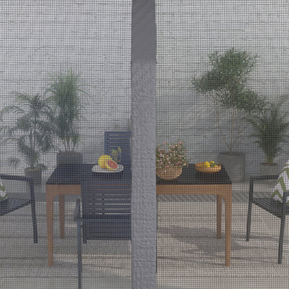Outsunny 10' x 13' Patio Gazebo with Netting, Curtains & Vented Roof, Dark Gray - 84C-365V02CG