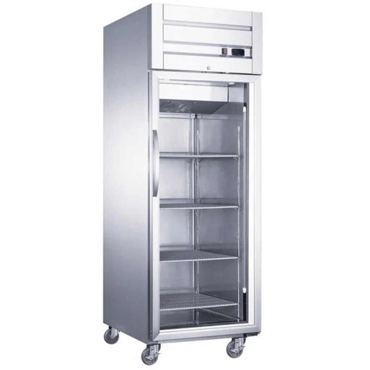 Dukers D28AR-GS1 28" Single Glass Door Top Mount Reach-In Refrigerator 18.31 Cu. Ft. - D28AR-GS1