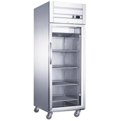 Dukers D28AR-GS1 28" Single Glass Door Top Mount Reach-In Refrigerator 18.31 Cu. Ft. - D28AR-GS1