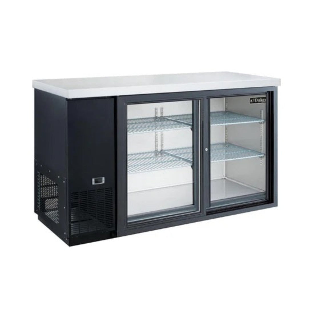 Dukers DBB60-H2 60" Two Swing Glass Door Back Bar Cooler 15.2 Cu. Ft. - DBB60-H2