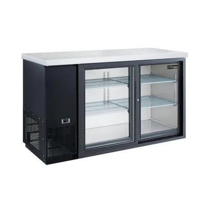 Dukers DBB48-H2 48" Two Swing Glass Door Back Bar Cooler 11.2 Cu. Ft. - DBB48-H2