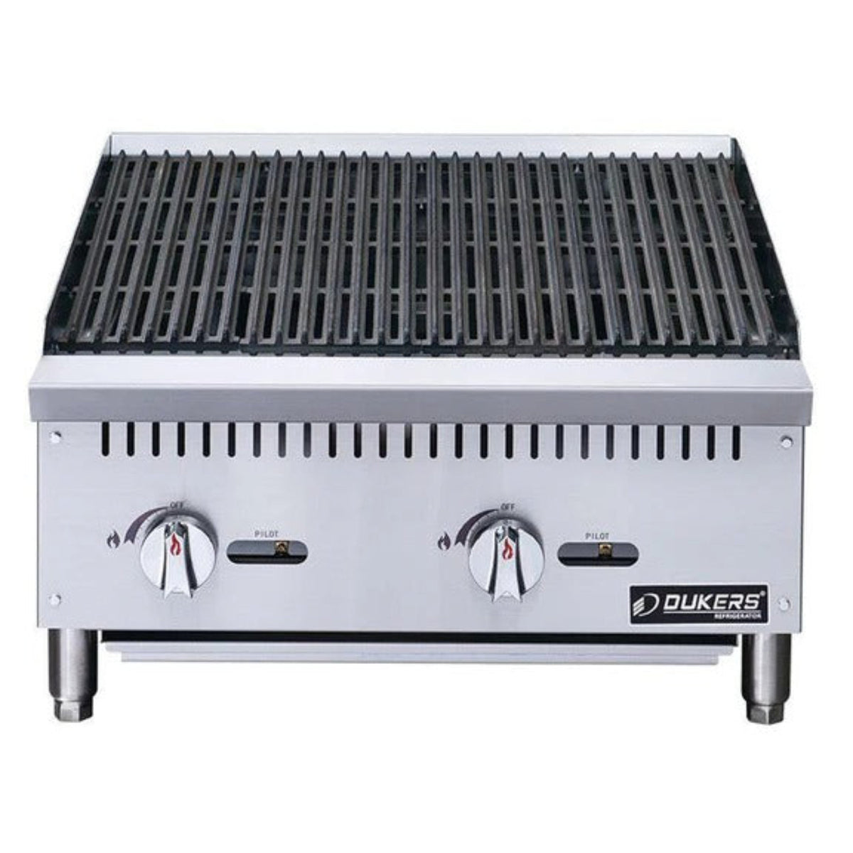 Dukers DCCB24 24" Countertop Gas Radiant Charbroiler with (2) Burners 70,000 BTU - DCCB24