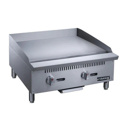 Dukers DCGMA24 24" Gas Countertop Two Burner Heavy Duty Griddle 60,000 BTU - DCGMA24