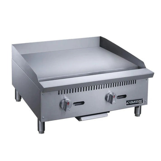 Dukers DCGMA24 24" Gas Countertop Two Burner Heavy Duty Griddle 60,000 BTU - DCGMA24