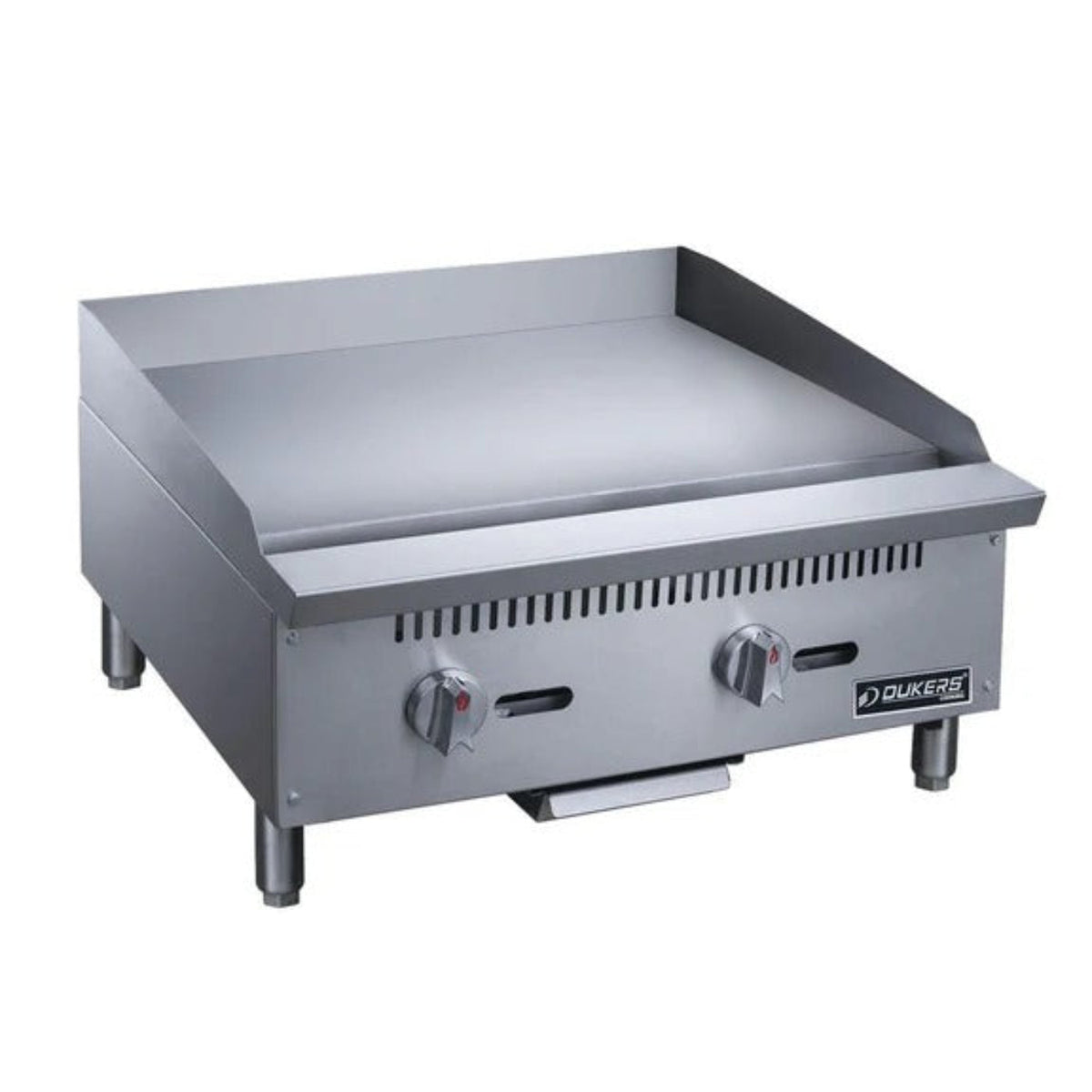 Dukers DCGMA24 24" Gas Countertop Two Burner Heavy Duty Griddle 60,000 BTU - DCGMA24