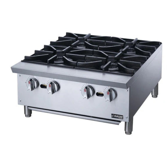 Dukers DCHPA24 24" Gas Countertop Hot Plate with 4 Burner 112,000 BTU - DCHPA24