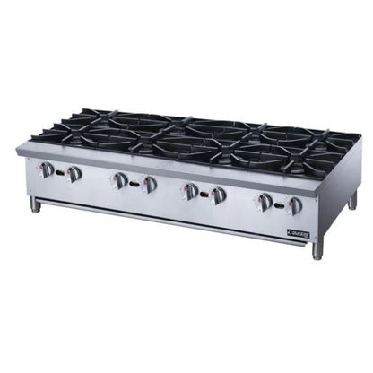 Dukers DCHPA36 36" Gas Countertop Hot Plate with 6 Burner 168,000 BTU - DCHPA36