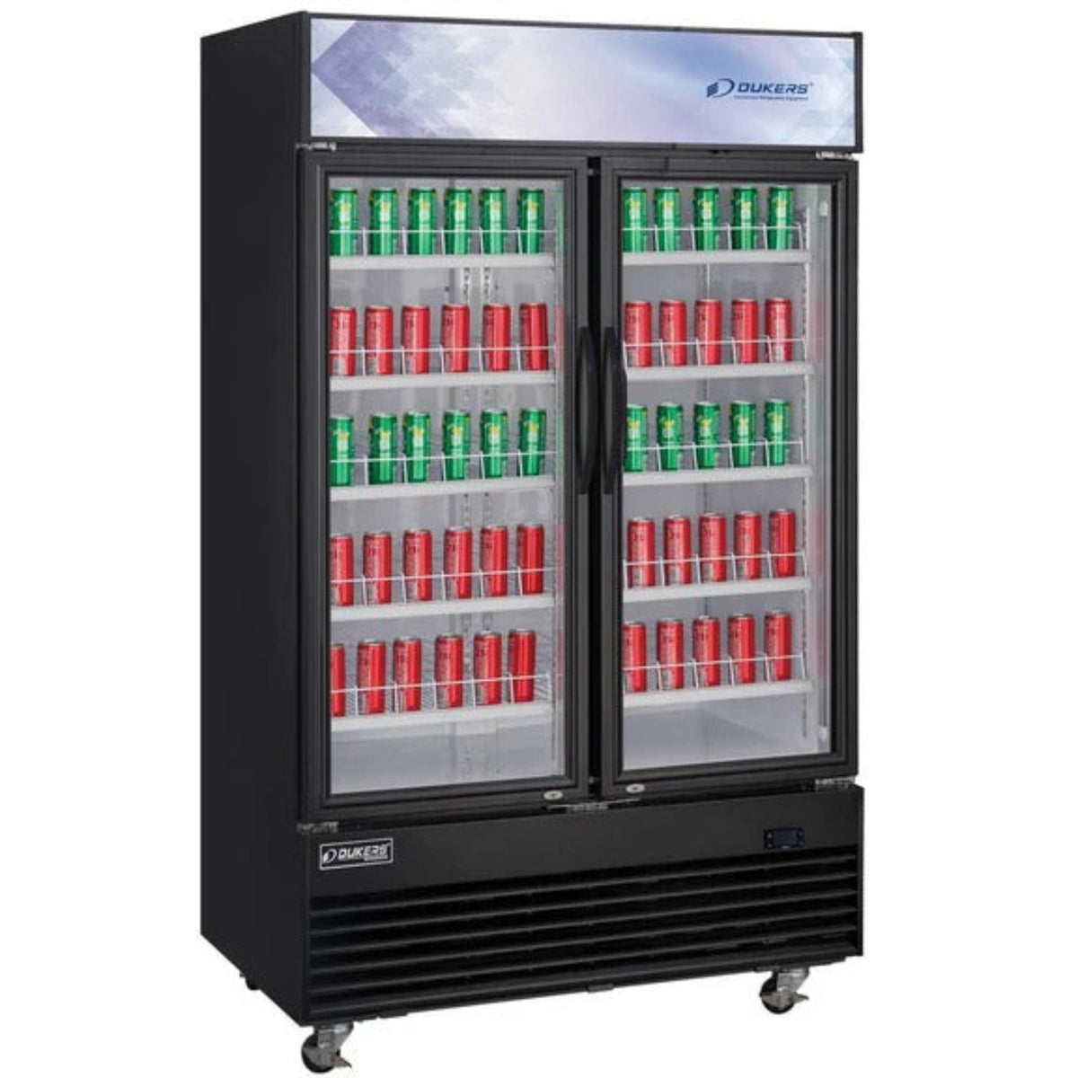 Dukers DSM-48R 54" Two Glass Swing Door Merchandiser Refrigerator 48.73 Cu. Ft. - DSM-48R