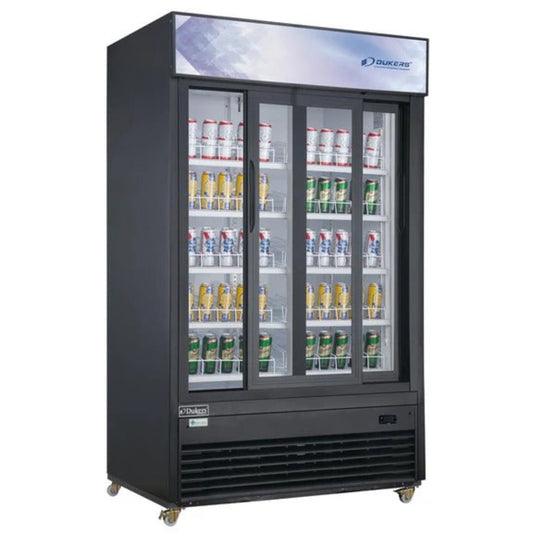 Dukers DSM-40SR 47" Two Glass Swing Door Merchandiser Refrigerator 39 Cu. Ft. - DSM-40SR
