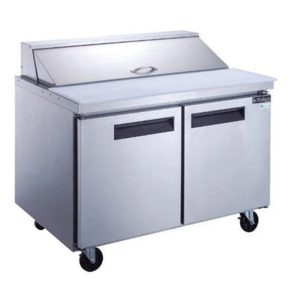Dukers DSP60-16-S2 60" Two Door Refrigerated Salad and Sandwich Prep Table - DSP60-16-S2