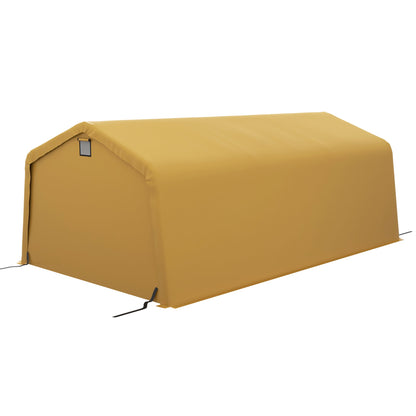 Outsunny 12' x 20' Portable Garage, Heavy Duty Carport, Ventilation Windows, Large Roll-up Door, Yellow - 84C-451V00BG