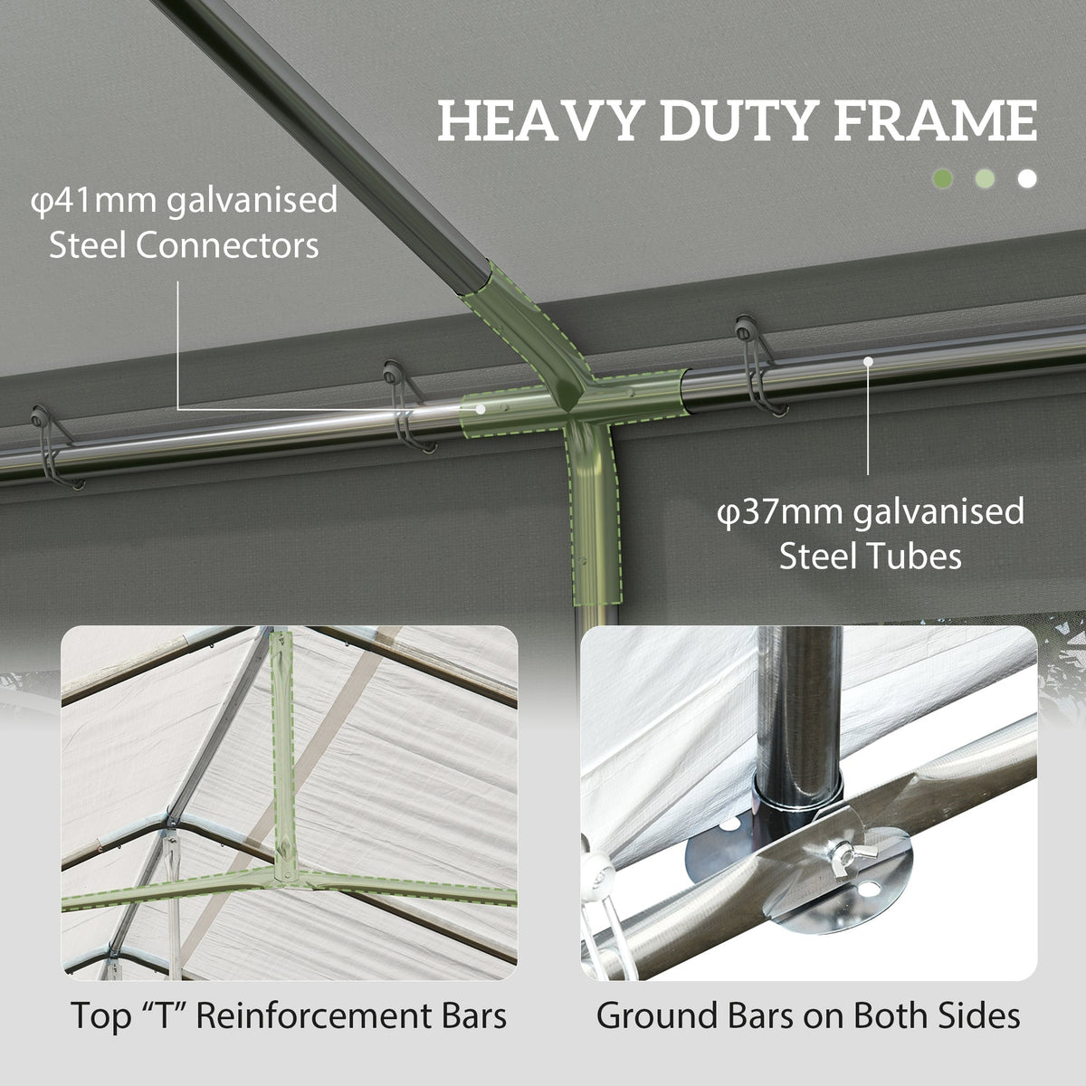 Outsunny 20' x 40' Heavy-duty Party & Wedding Tent with Sidewalls, White - 84C-020
