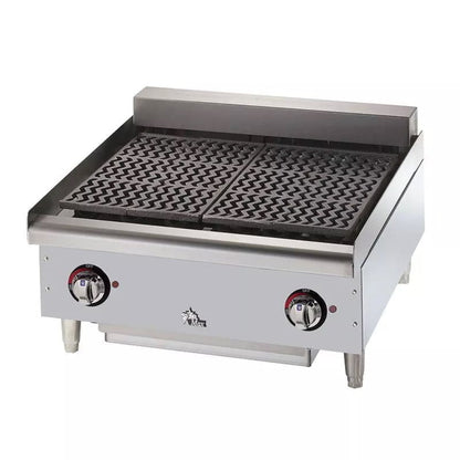 Star 5124CF 24" Electric Countertop Charbroiler w/ Removable Cast Iron Grids and Water Pan 208v - 8H-5124CF-208V