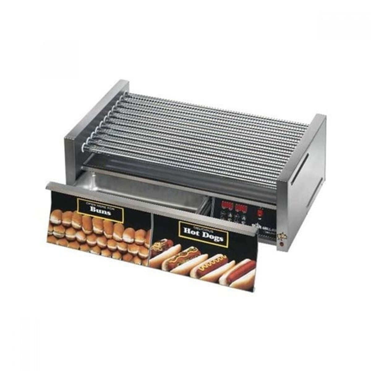 Star 8A-75SCBDE-230V Grill-Max® 75 Dogs 230V Roller Grills Electronic Controls Duratec with Bun Door - 8A-75SCBDE-230V
