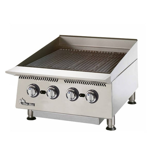 Star 8H-8124RCBB 24" 80,000 BTU Natural Gas Radiant Ultra-Max® Gas Charbroiler  - 8H-8124RCBBs