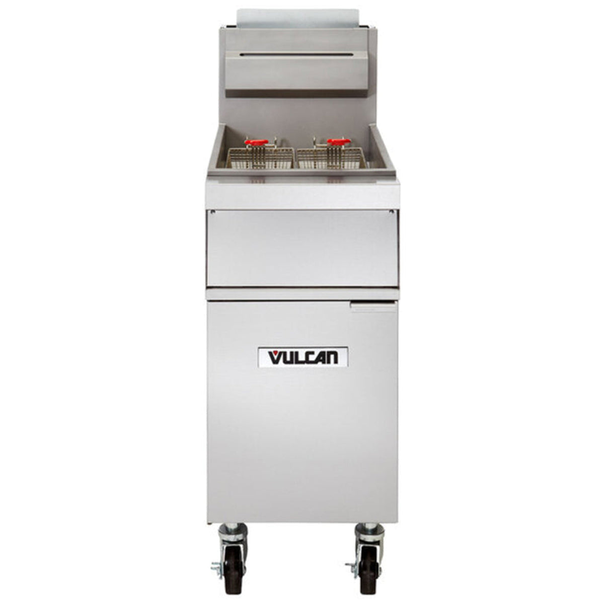 Vulcan 1GR85M-2 85-90 lb. Liquid Propane Gss Floor Fryer - 150,000 BTU - 1GR85M-2
