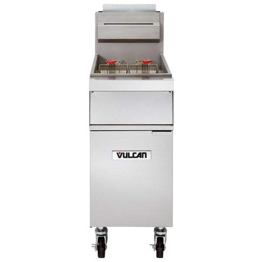 Vulcan 1GR85M-1 85-90 lb. Natural Gas Floor Fryer - 150,000 BTU - 1GR85M-1
