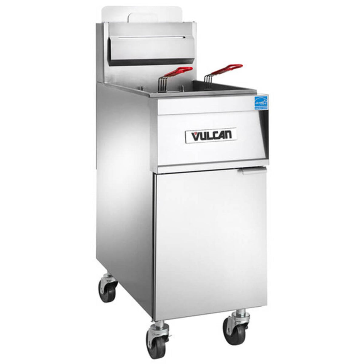 Vulcan 1TR45A-2 PowerFry3 Liquid Propane 45-50 lb Floor Fryer with Solid State Analog Controls - 70 000 BTU - 1TR45A-2