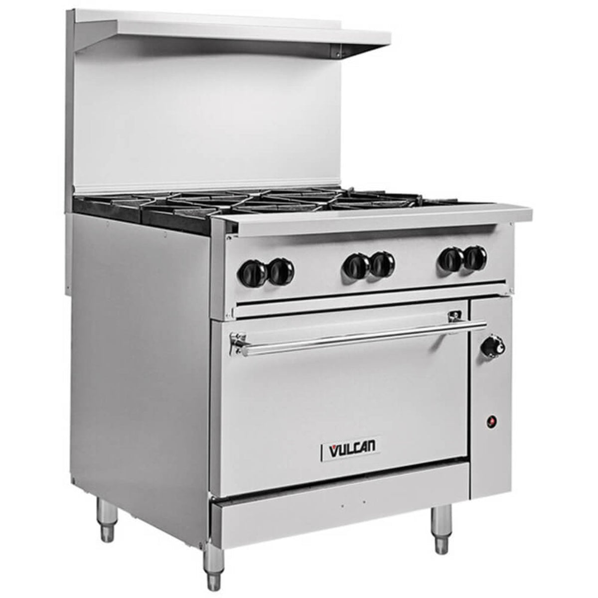 Vulcan 36S-6BP Endurance 6 Burner 36" Liquid Propane Gas Range with Standard Oven Base - 215,000 BTU