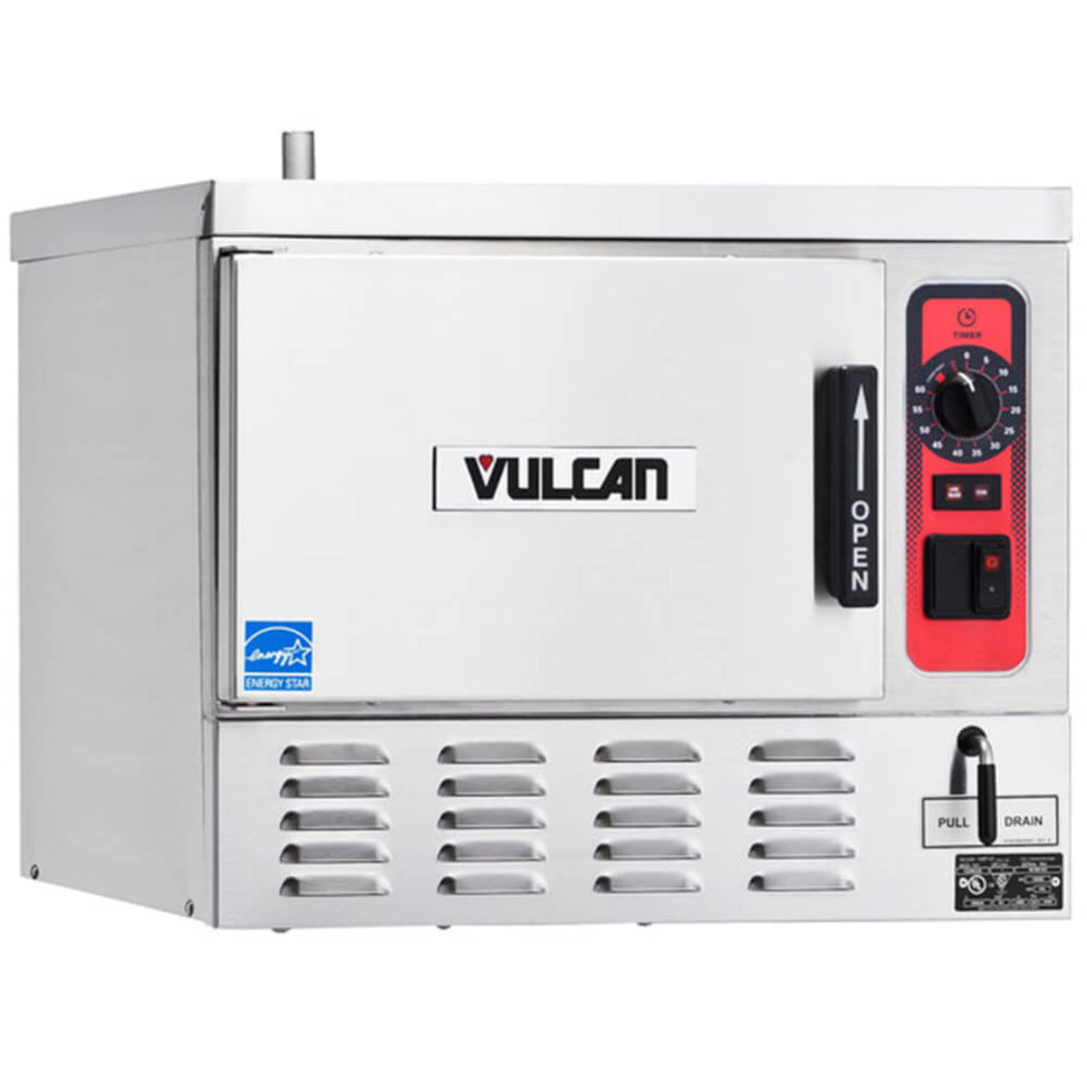 Vulcan C24EA5-1100 PLUS 5 Pan Electric Countertop Convection Steamer with Basic Controls - 208V 15 kW - C24EA5-1100