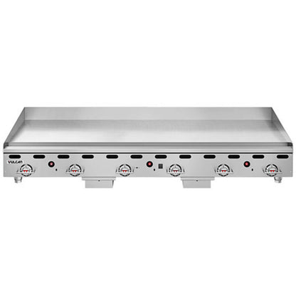 Vulcan MSA60-102 60 Countertop Liquid Propane Gas Griddle with Snap-Action Thermostatic Controls - 135 000 - MSA60-102