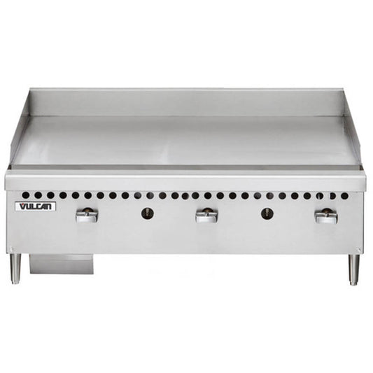 Vulcan VCRG48-M1 Natural Gas 48" Countertop Griddle with Manual Controls - 100,000 BTU - VCRG48-M1