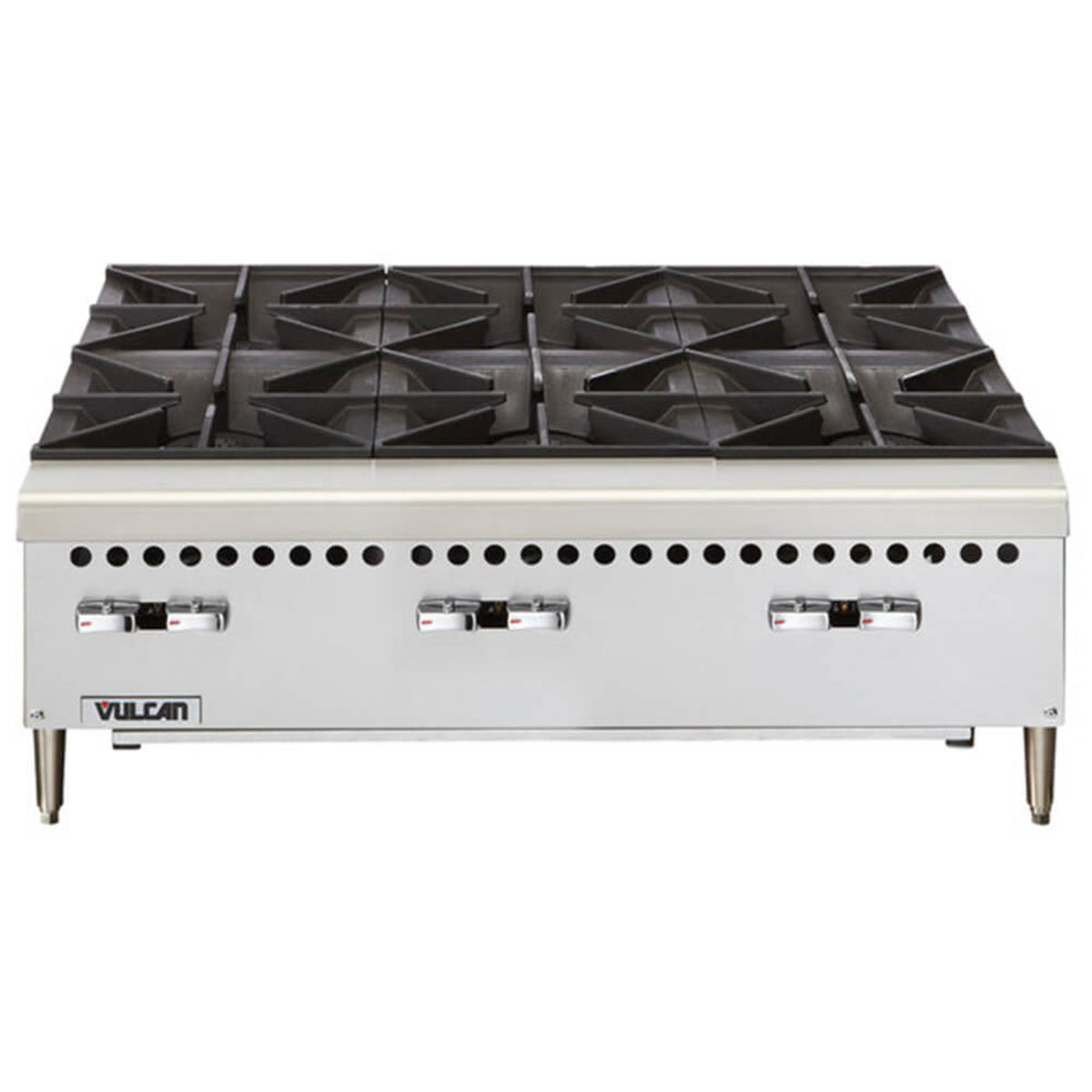 Vulcan VCRH36-1 Natural Gas 36" 6 Burner Countertop Range / Hot Plate - 150,000 BTU - VCRH36-1