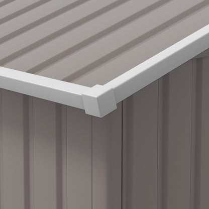 Outsunny EverBase 11' x 13' Outdoor Storage Shed with Double Lockable Door & Air Vents, Light Gray - 845-031V01LG