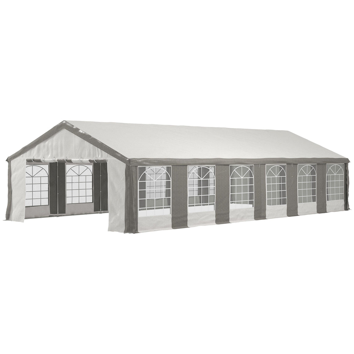Outsunny 20' x 40' Heavy-Duty Outdoor Party Tent with Sidewalls, Gray - 84C-020V00GY