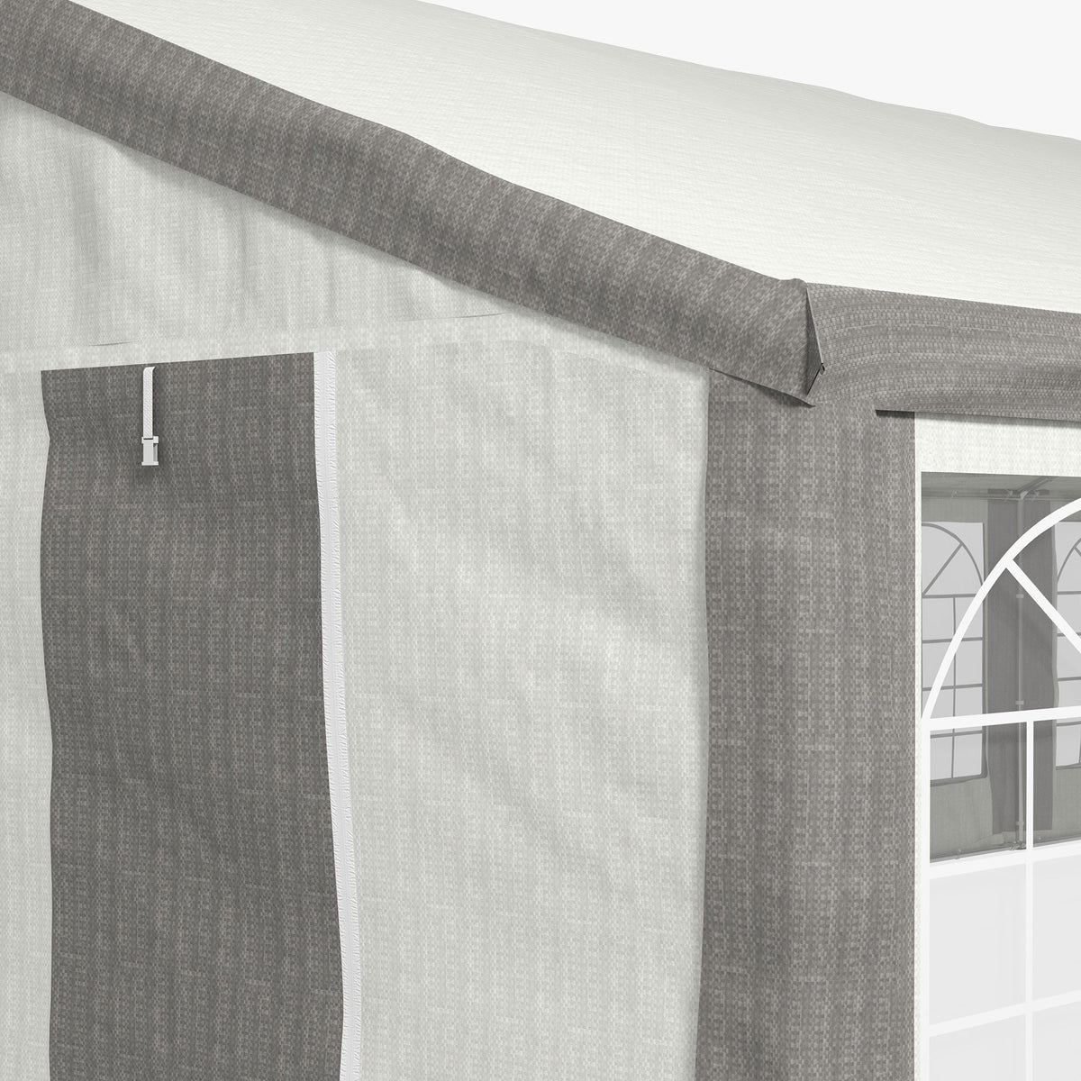 Outsunny 20' x 40' Heavy-Duty Outdoor Party Tent with Sidewalls, Gray - 84C-020V00GY