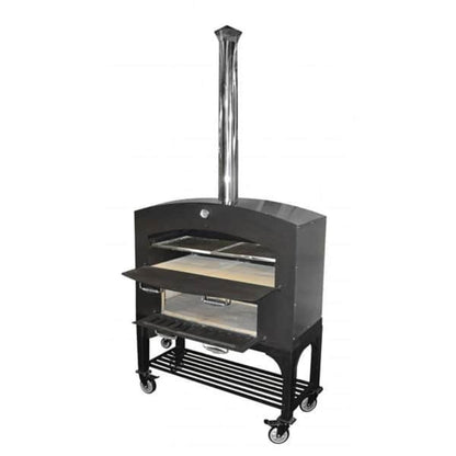 Omcan Outdoor Wood Burning Oven With Stainless Steel Oven Shelf 46 inches - 31313