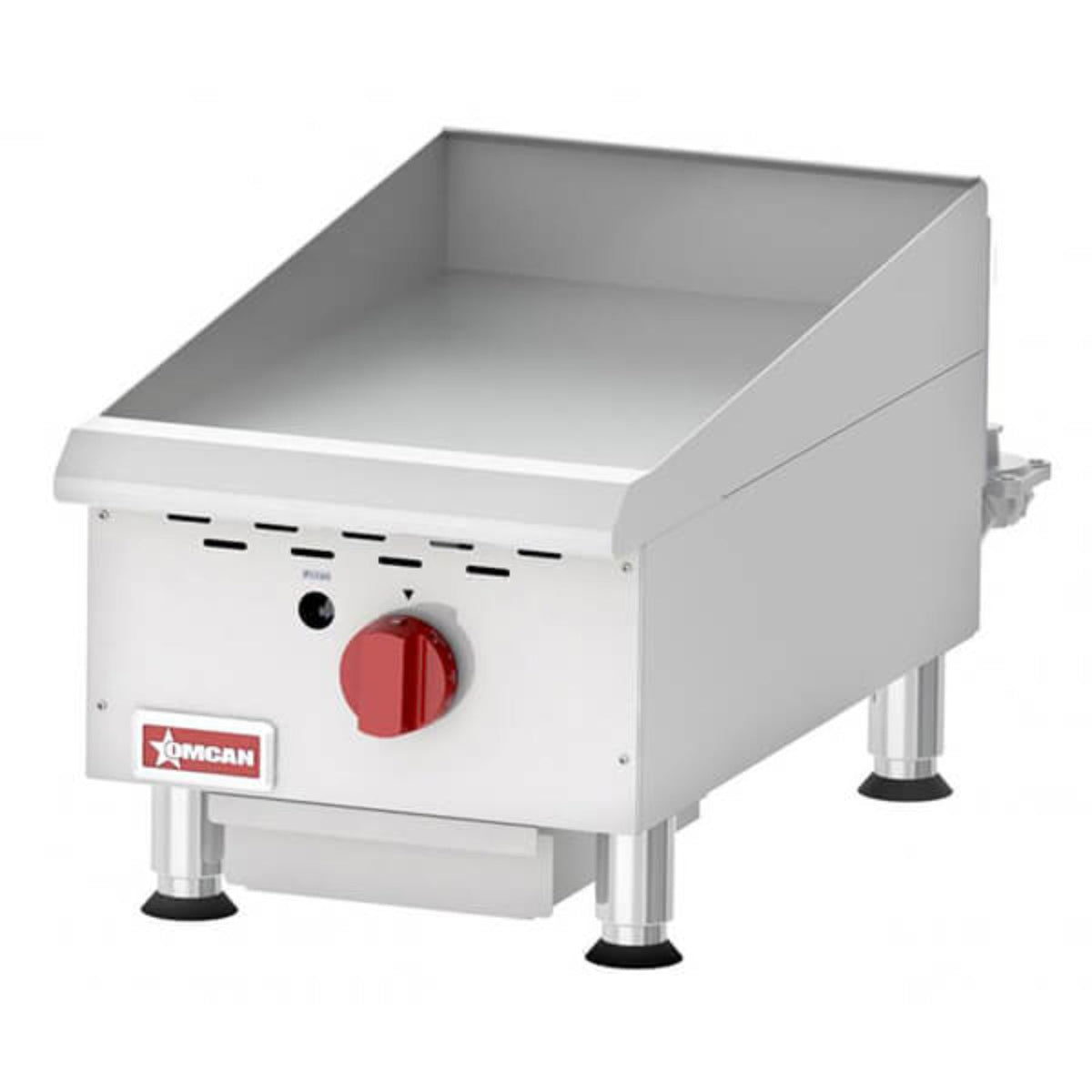 Omcan 15" Gas Countertop Griddle with Thermostatic Controls - 30,000 BTU - 43016
