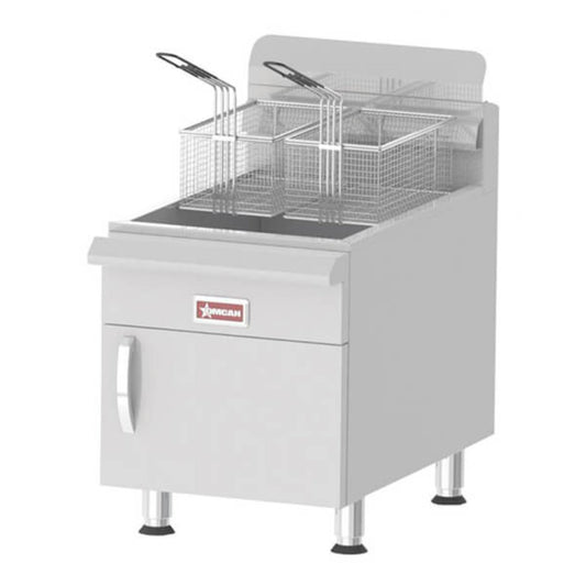 Omcan 30 lbs NG Countertop Gas Fryer - 53,000 BTU - 43088