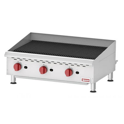 Omcan 36" Gas Countertop Radiant Charbroiler - 120,000 BTU - 43728
