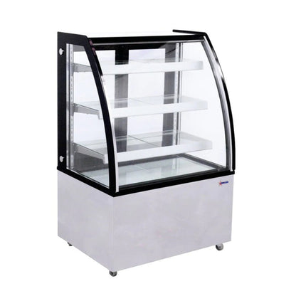 Omcan 44387 36" Curved Front Glass Refrigerated Display Case RS-CN-0271 - 44387