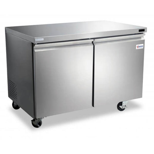 Omcan 47" Double Door Undercounter Refrigerator - 12 Cu Ft - Omcan-50056