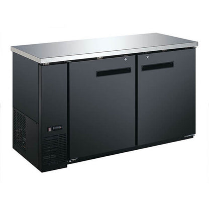 Omcan 60" Solid Door Back Bar Bottle Cooler - 15.8 Cu Ft - Omcan-50059