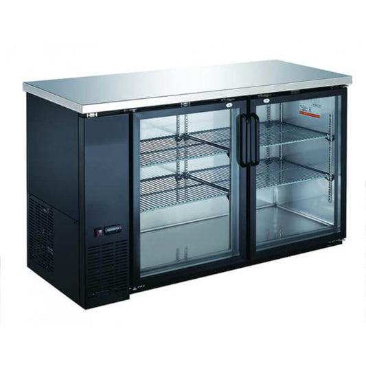 Omcan 60" Glass Door Back Bar Refrigerator - 15.8 Cu Ft - Omcan-50060