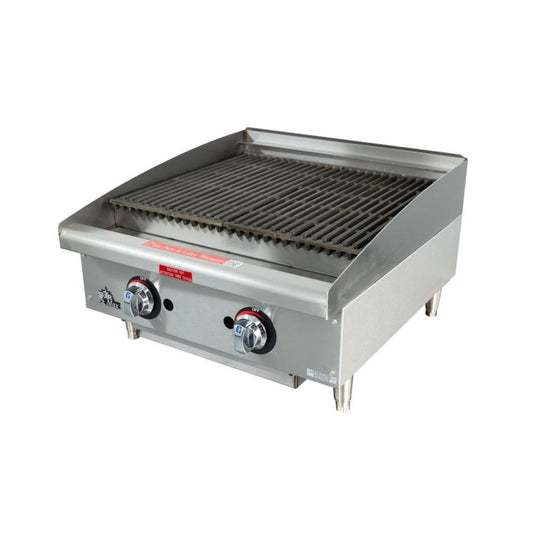 Star 6124RCBF 24" Gas Countertop Radiant Charbroiler - 80,000 BTU - 8H-6124RCBF